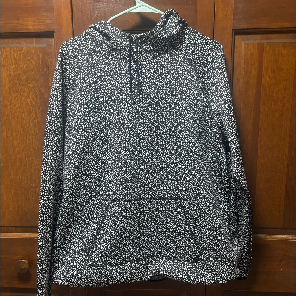 Nike Black and White Patterned Hoodie